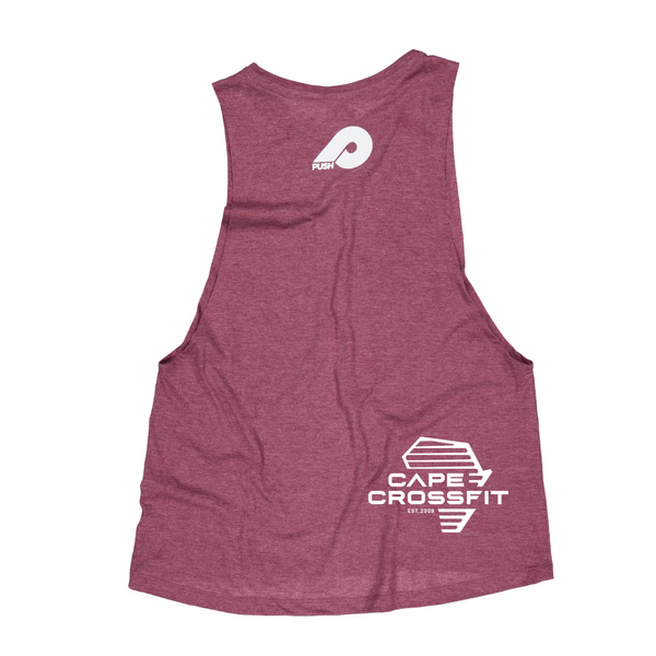 Ladies Burgundy Muscle vest