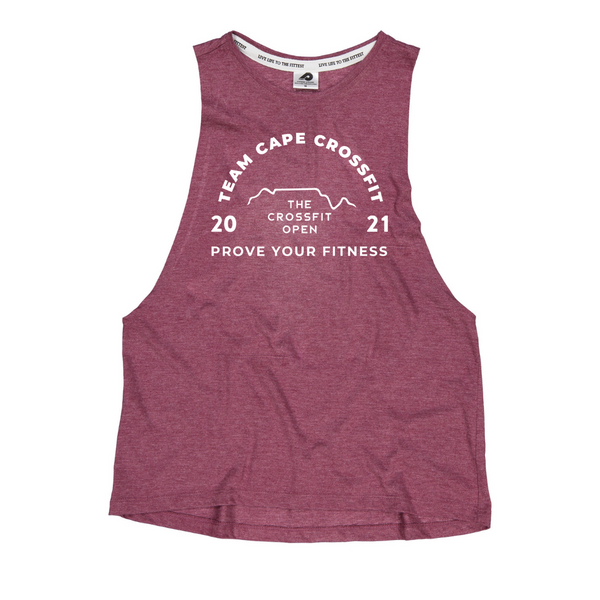 Ladies Burgundy Muscle vest